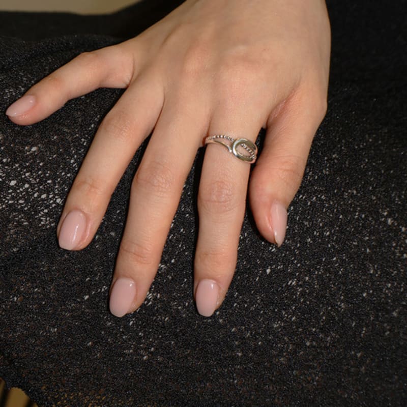 Monde Ligne Shining wave ring