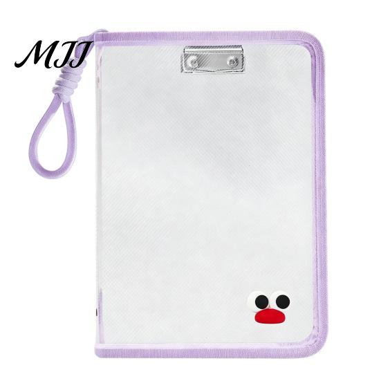 Dustproof File Protection Sleeve Clear Expanding Folder, with Hand Strap, Macaron Color Lightweight Student Test Paper Holder Waterproof Plastic
