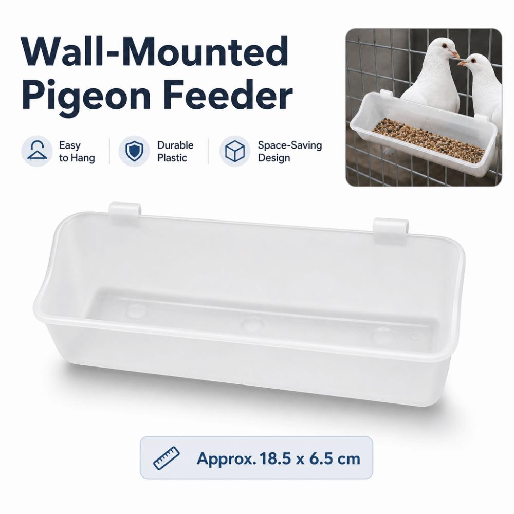 5pcs Transparent Box Hanging Bird Feeder Drinker Automatic Pigeon Feed Trough Aviary