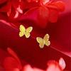 Gold Butterfly Stud Earrings - Elegant, Fashionable Gift for Women
