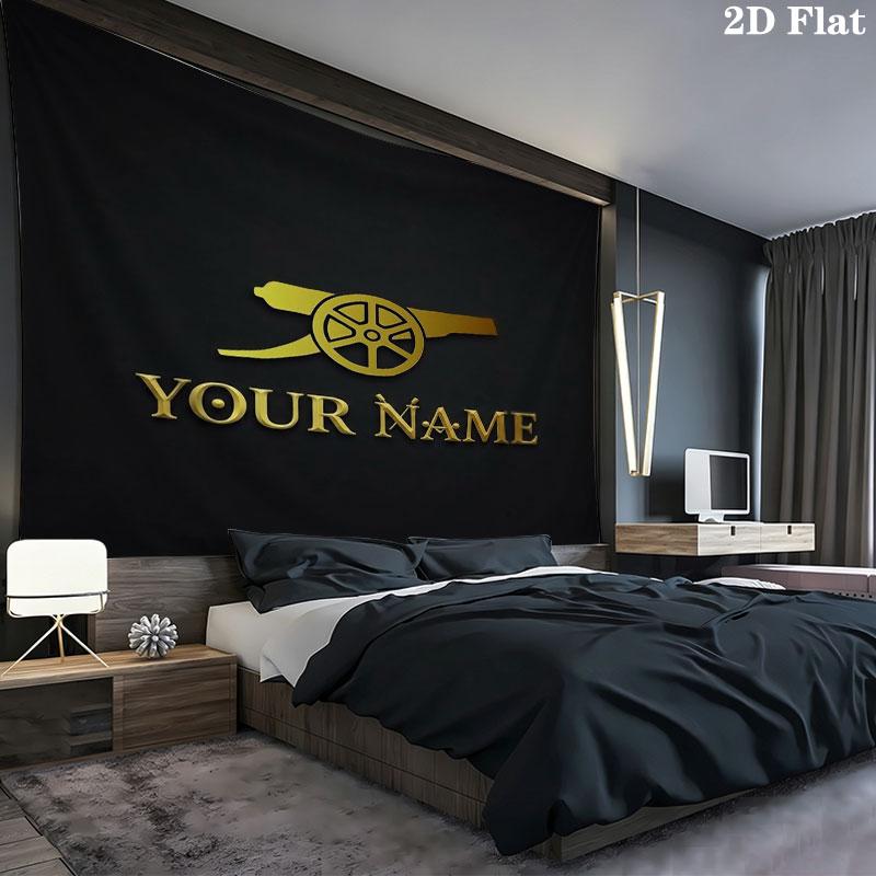 Arsenal F Custom Name Wall Tapestry Aesthetic Wall Hanging Printed Fabric Blanket Decorative Tapestries for Bedroom Living Room Home Decor