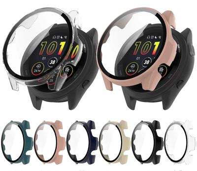 Πλήρης Προστατευτική Θήκη Για Garmin Forerunner 165 Προστατευτική Θήκη Οθόνης Για Forerunner165 Music Κάλυμμα PC 2 σε 1 Κέλυφος+Ταινία από σκληρυμένο γυαλί