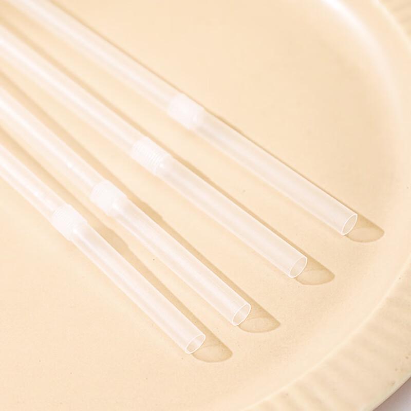 Individually Wrapped Disposable PP Drinking Straws, 100 Pcs