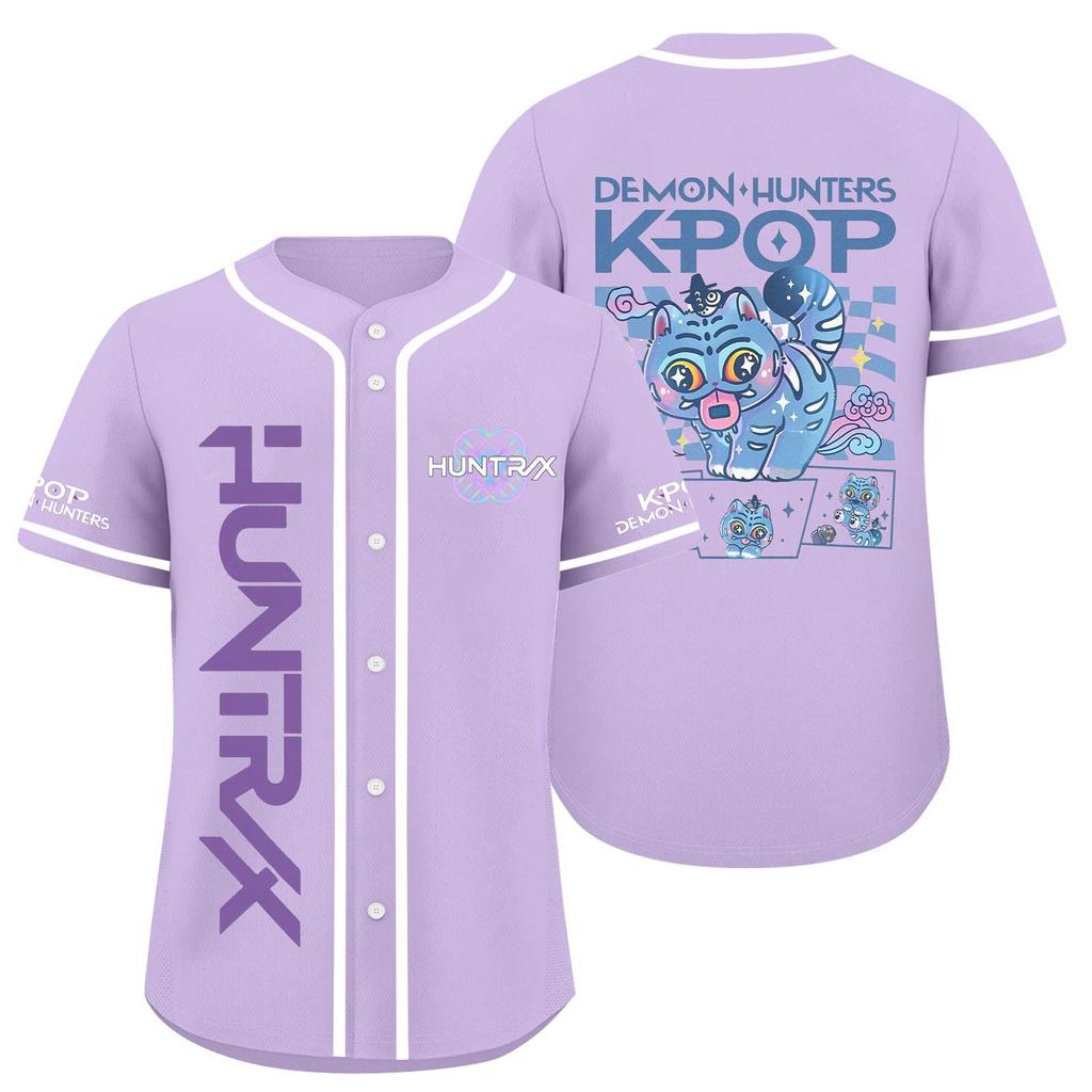 Children's Casual Cartoon Print Short-sleeved Baseball Jerseys Children's Sportswear Top