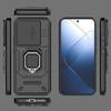 For Xiaomi 14 5G Cover For Xiaomi 14 Case 6.36 Inch Lens Sliding Window Protector Armor Shockproof Holder Magnetic Bumper