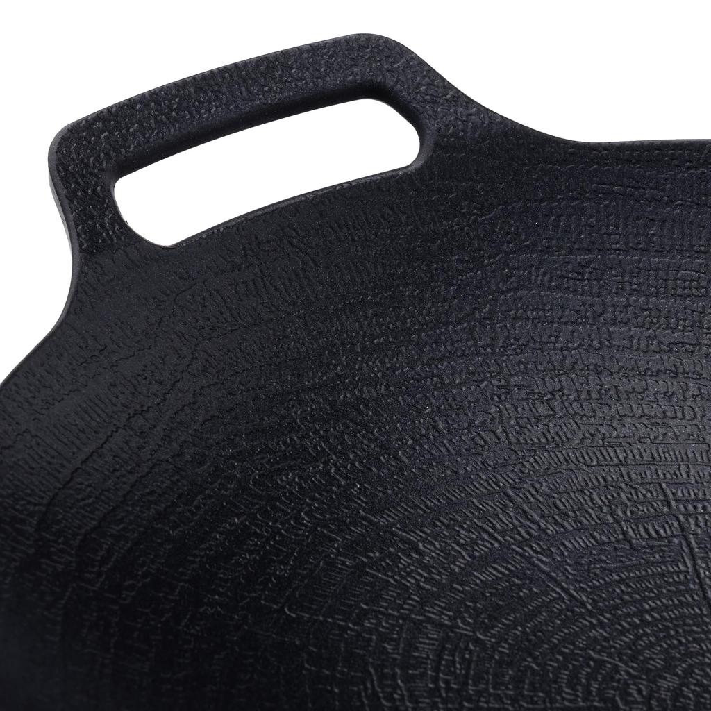 JHQ Deep Iron 29cm Storage Case and Gray Authentic Suitable for Bonfires and Open No Seasoning Ideal for Outdoor Camping and BBQs Multi-Griddle,