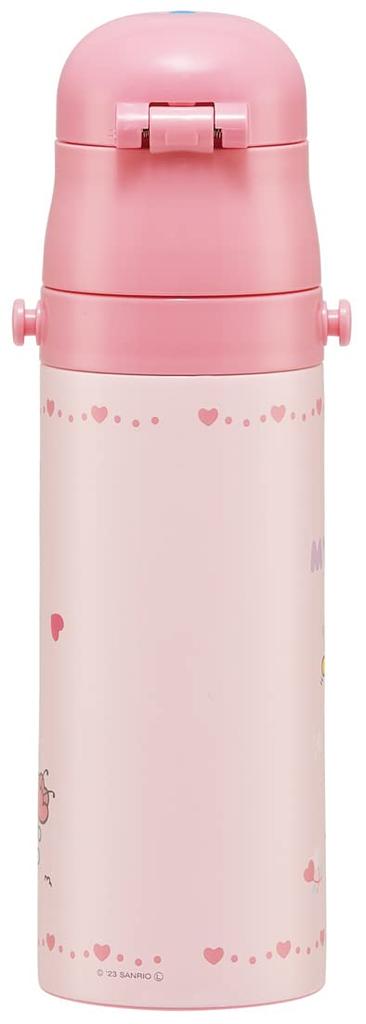 Skater Sanrio Kids Water Bottle 470ml Direct Drink Stainless Steel My Melody Lightweight Vacuum Insulated Structure Keeps Drinks Cold Only SDC4