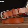 Länge:110-120cm Damen Echtleder Gürtel Weiblicher Taillengürtel Designer Gürtel Dornschließe Gürtelbreite:2,8 cm