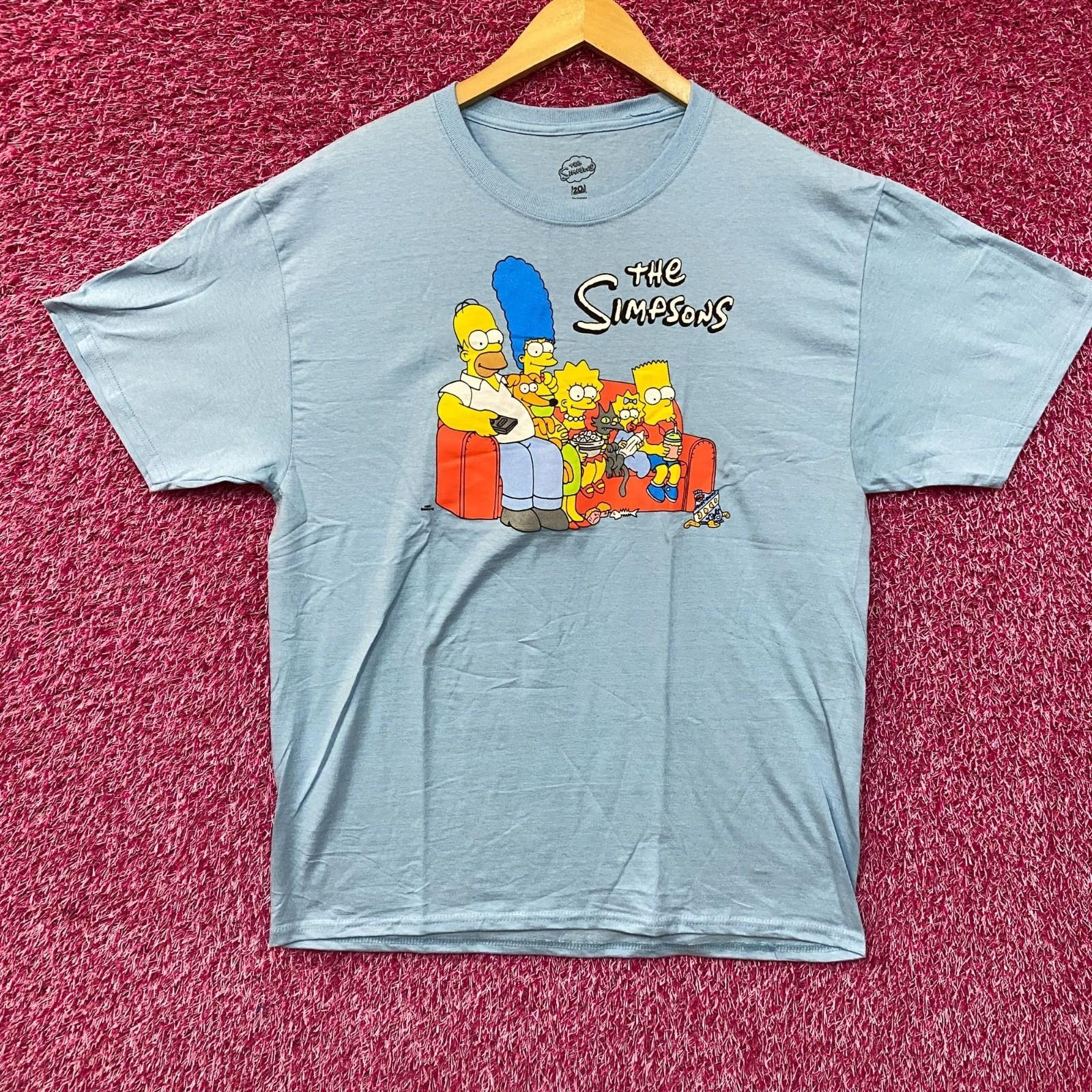 

The Simpsons Classic Couch Graphic Design Blue T-Shirt Large L