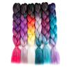 Customized Soft Heat Resistant Fiber Festival Ombre Pure 2 3 4 5 Tone Color Tinsel Glitter Jumbo Braiids