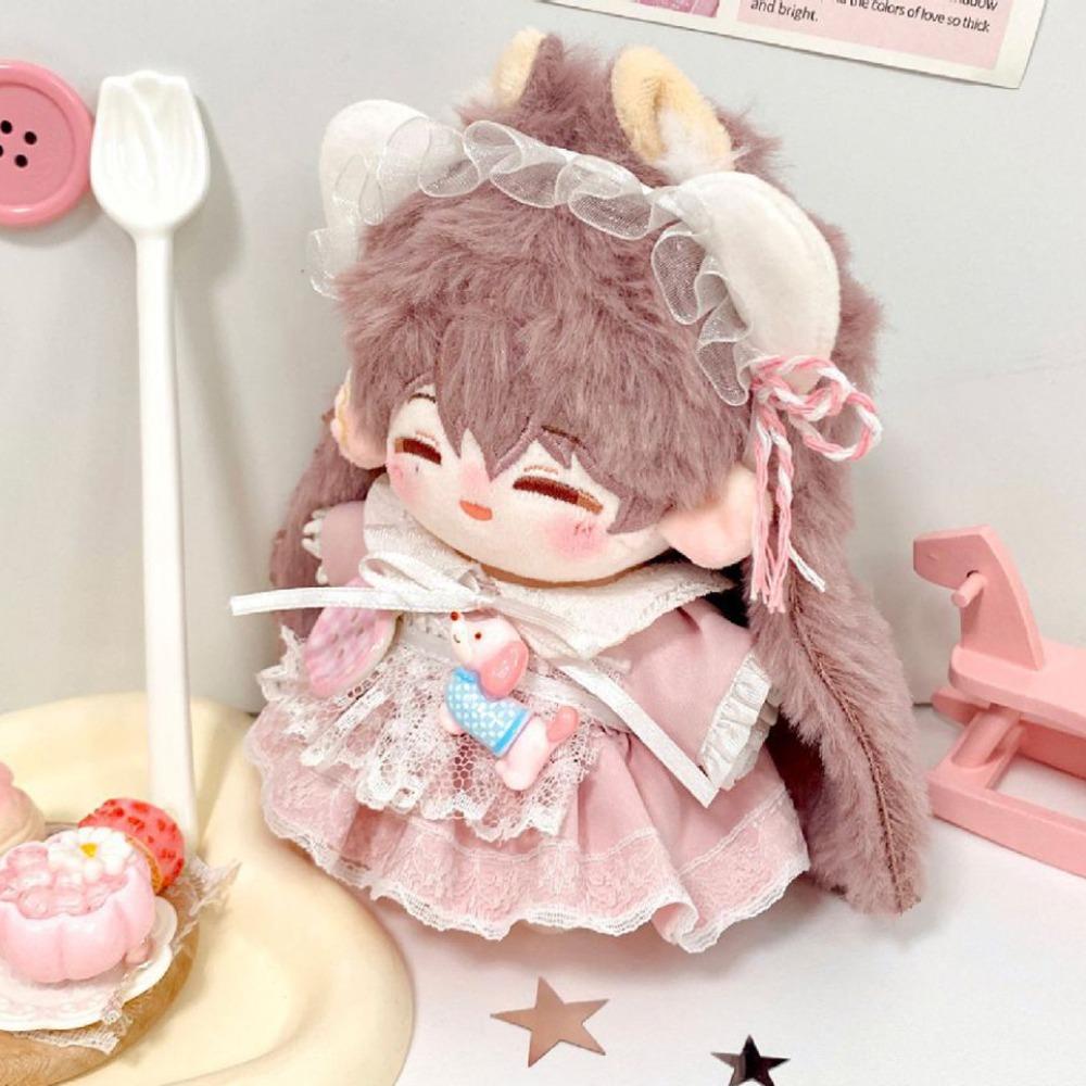 Headband Doll Clothes Outfit Cute Dress Doll Dress Up Set  10cm Cotton Doll