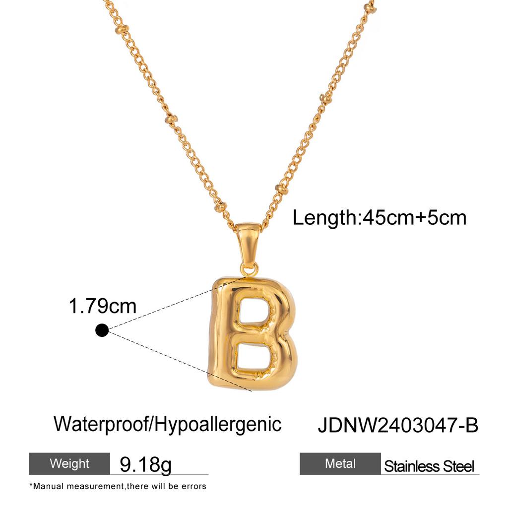 Stainless Steel Letter Necklace Pendant, High-end Collar Chain, Titanium Steel Jewelry for The Neck.