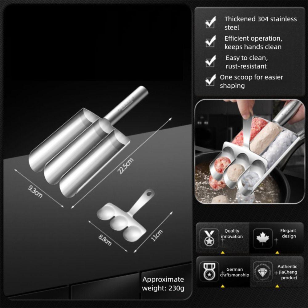 Non-Stick Meatball Maker Set Stainless Steel Meatball Mold Manual Meatball Spoon Home Cooking