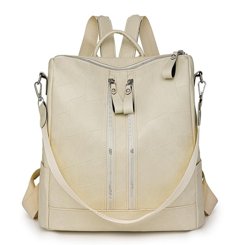 Retro Women's Backpack Large Capacity Commuter Backpack Multi-functional Foreign Portable Shoulder Bag