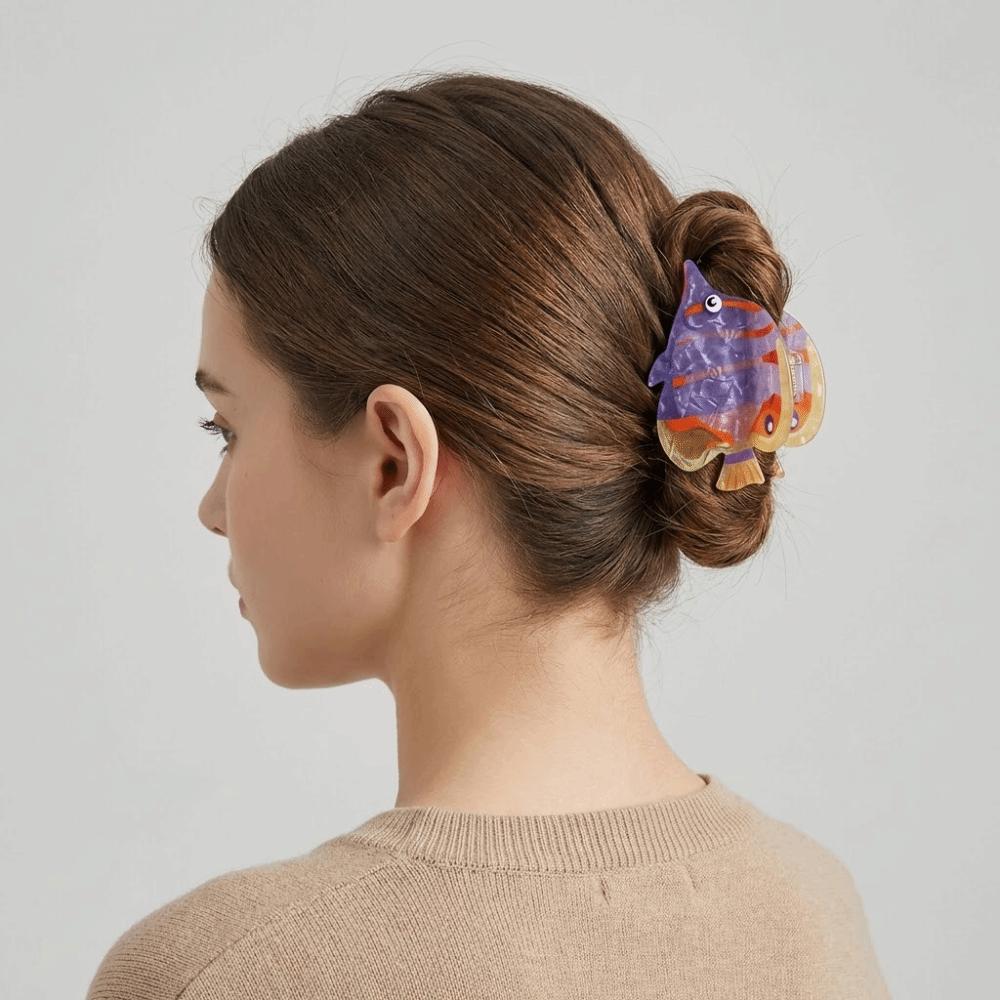 Ozean-Serie Fisch Haarkralle Cartoon Acryl Haarkralle Süßer Großer Hai-Clip Pferdeschwanzhalter