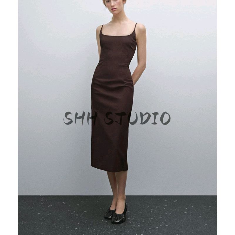 Spring New Women's Clothing American Style Casual Silm Comfortable Cotton Camisole Long Dress 6652583
