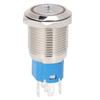 2pcs 16mm Reset Momentary Push Button Switch Flat Round 5 Pin with LED and Digit 1