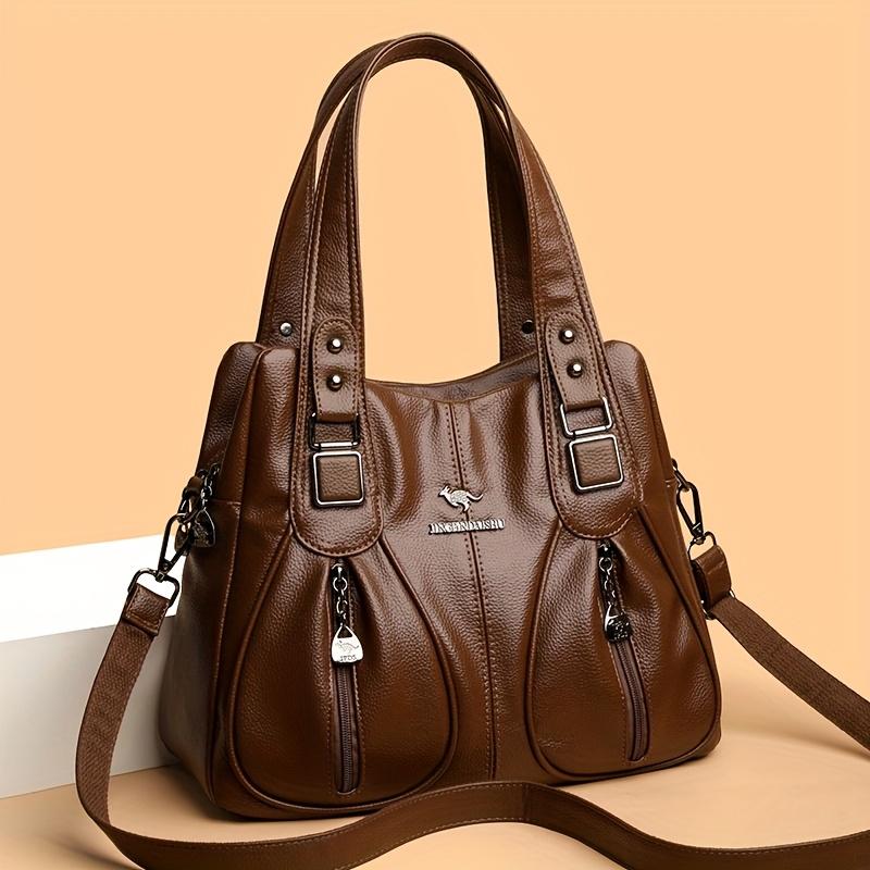 Stylish Large Capacity Women’s Shoulder Bag, Versatile Tote with Multiple Compartments, Perfect for Travel, Commuting, Shopping