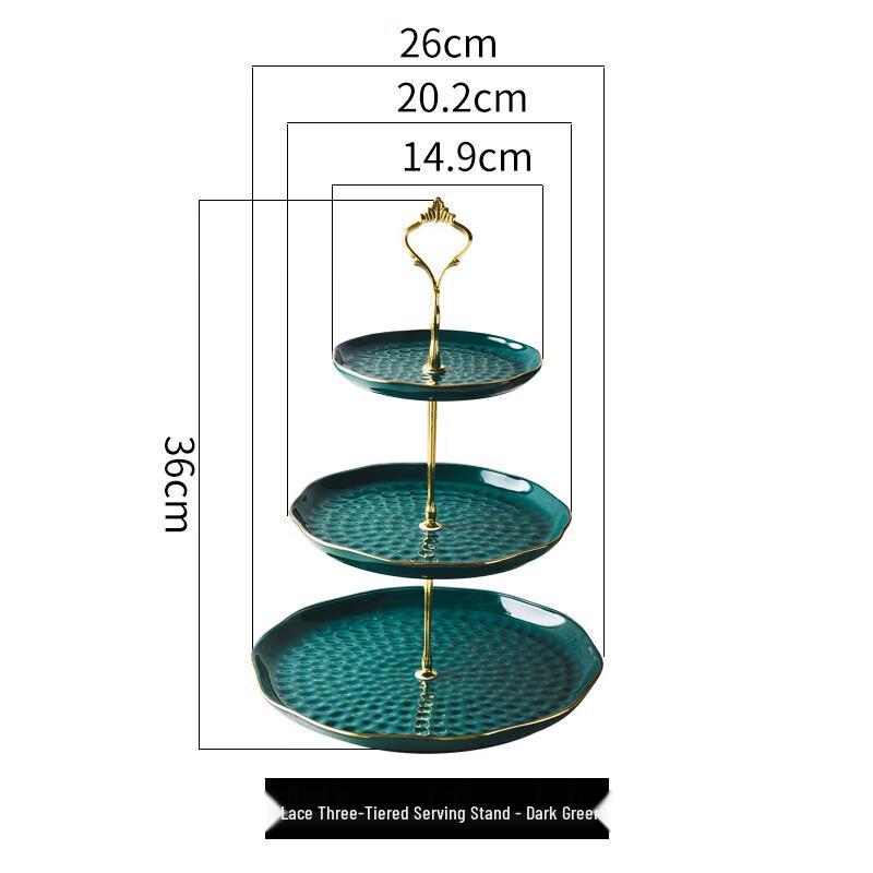 Severská lehká luxusní keramická víceúrovňová ovocná mísa