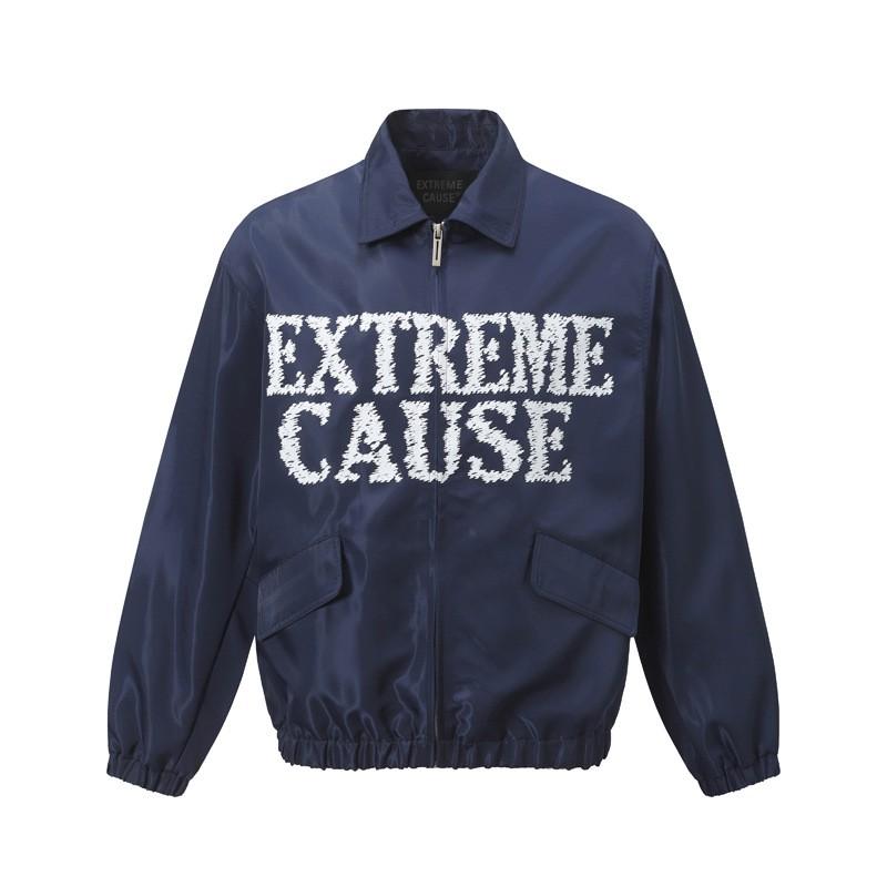 Unisex Streetwear Oversized Zip-Up Jacket With Retro Mirror Letter Print Collar Lapel Loose Fit Fall