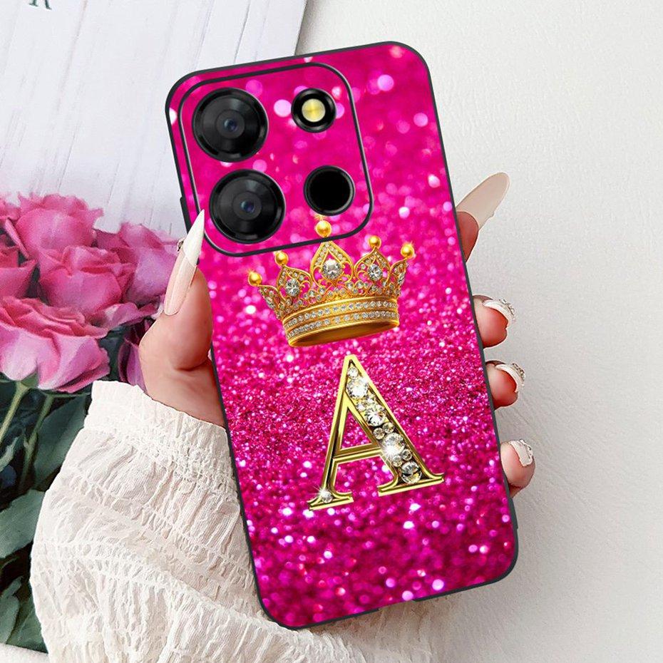 

Fashion Letter Phone Case For Itel A60 A60s A662LM Soft TPU Black Silicone Back Cover For ItelA60 ItelA60S Cases Bumper Itel A60