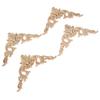 Exquisite 4 Stück Holzgeschnitzte Eckapplikationsrahmen für elegante Heimdekoration Holzgeschnitzte Eckauflage Applikation Möbelleisten
