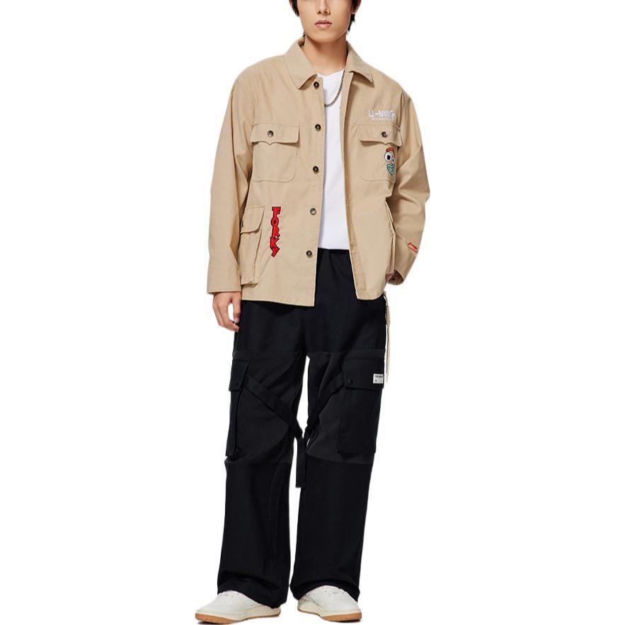 Li Ning X Disney Skateboard Jacket Men's Khaki AFDS457-2