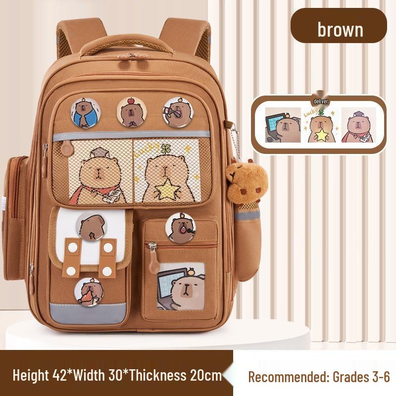 Kuromi Kids' School Backpack: Large Capacity, Spine Protection, Ages 6-12, Grades 1-6