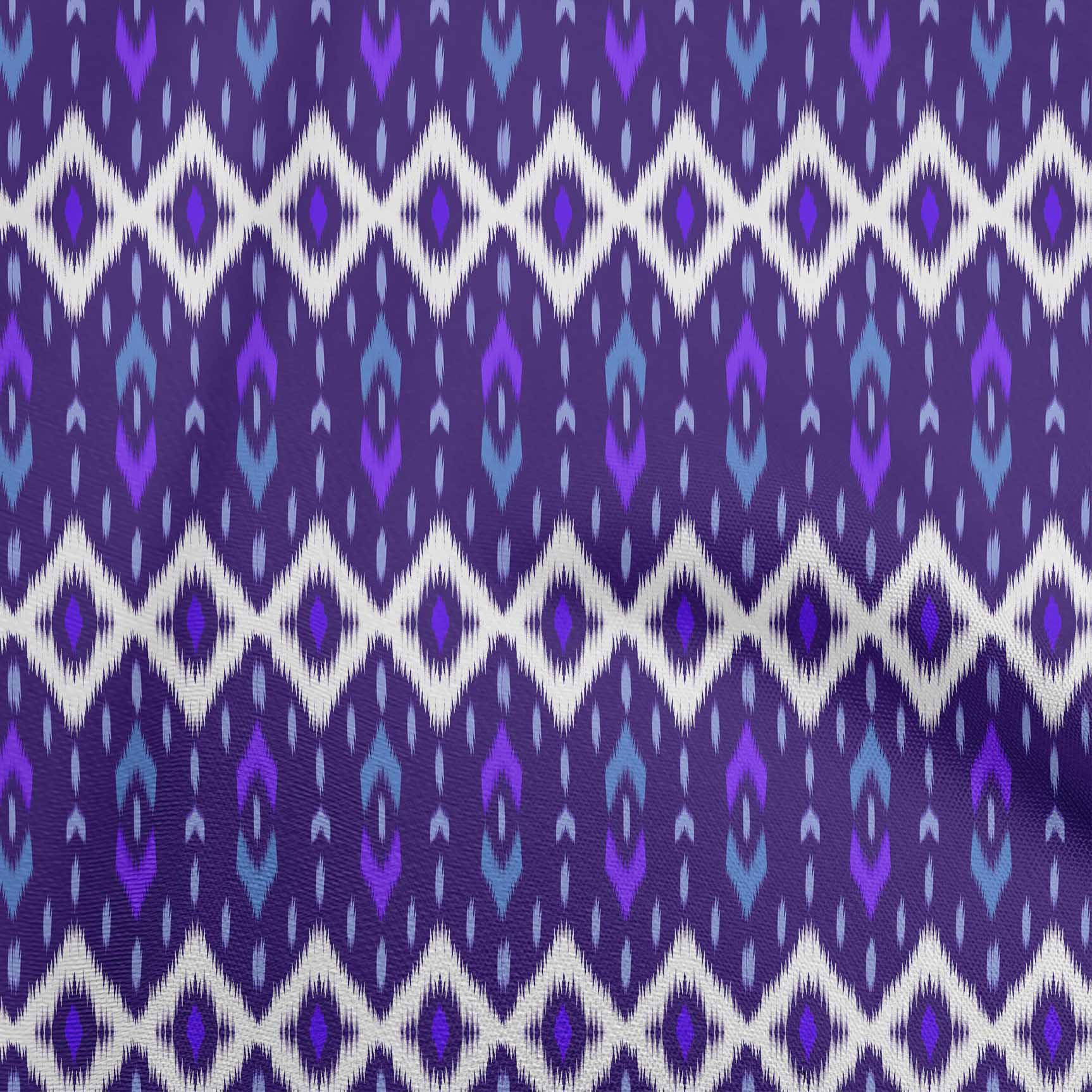 

oneOone Cotton Poplin Bluish Violet Fabric Ikat Diy Clothing Quilting Fabric Print Fabric By Yard 42 Inch 42 Inch Wide - Viscose Chiffon фіолетовий