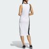 adidas X Shuting Qiu Blumenstickerei Colorblock Slim Fit Midi Gerades Kleid Ärmellos Damenkleider Schwarz Weiß IM8442