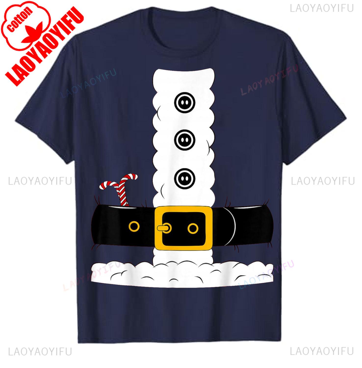 Christmas Shirt Santa Claus Suit Adult Unisex WoUINISEX Shirt Funny Tshirts Unisex Cotton Tee Tops Christmas Party Graphic T Shirts S