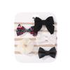 5Pcs Baby Bows Lace Flower Headband Print Nylon Cotton Hair Bands for Girls Children Newborn Toddler Soft Hair Accessories