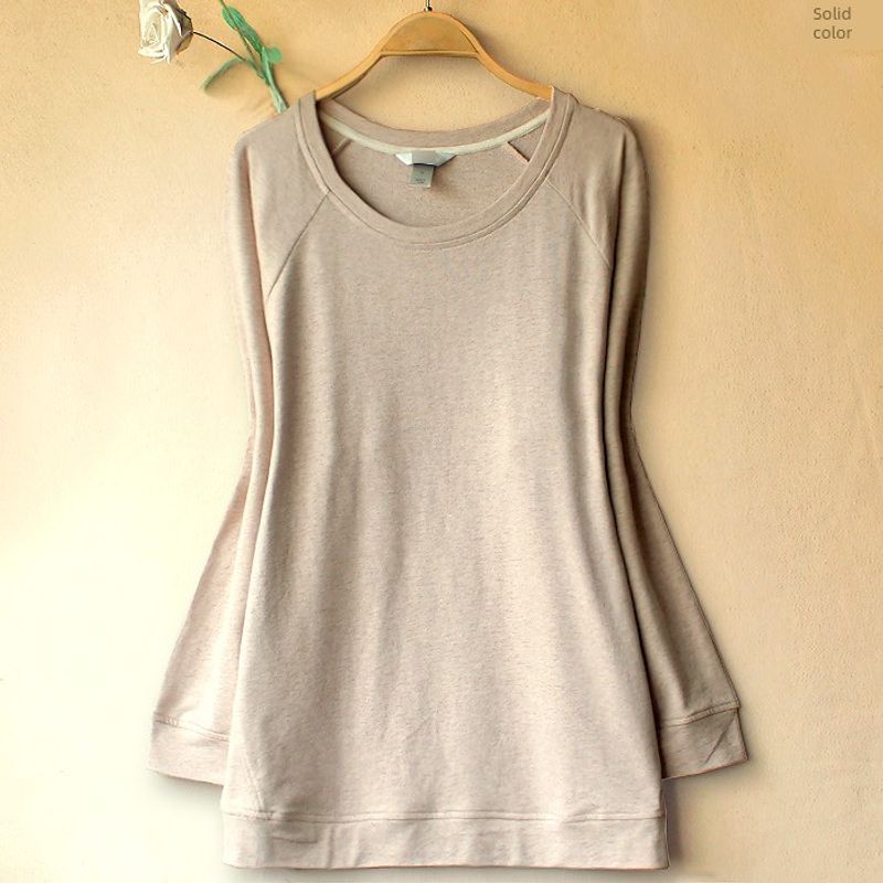 

Sweater Spring and Autumn Thin Gradient Cotton Terry Loose Pullover Pure color 3X (about 110.00 kg-125.00 kg