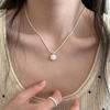 Elegant Sparkling Pearl Clavicle Necklace - Simple, Fashionable, and Trendy for Women