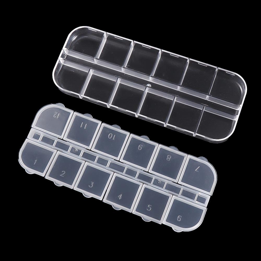 Art Charms Rhinestones Storage Box Jewelry Organizer Empty Case Nail Art Rhinestone Storage Box