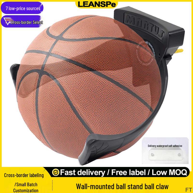 

Wall-Mounted No-Punch Ball Holder Claw for Basketball, Football, Volleyball, Rugby Transparent Bag