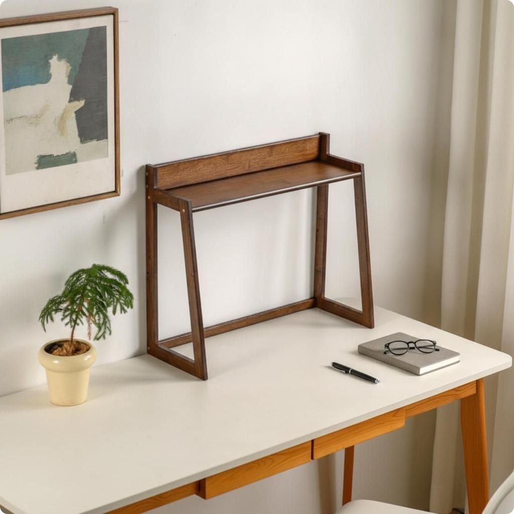 Leiterförmiges Schreibtisch-Bücherregal Platzsparendes Bücherregal Stabil für das Schlafzimmer