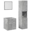 VidaXL Bathroom Furniture Set 3 Pcs Concrete Grey 3324867
