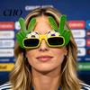 Football Fan Sunglasses Theme Sunglasses, Lightweight Events Glasses, Funny Peace Gesture Women Stadium for Men Fans Game Day Photos Unisex