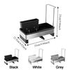 Stainless Steel Sponge Drain Rack Detachable Large Capacity Soap Sponge Holder Self-draining Space Saving Cloth Storage Rack