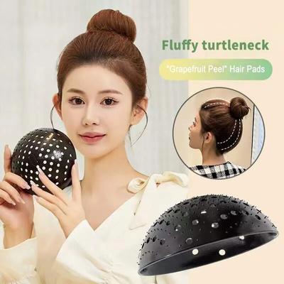 New Creative Silicone Hair Pad Women Invisible Natural Hair Top Cover Fluffy Hair Pad Diy Pony Head Hair Styling Tool Women Girl