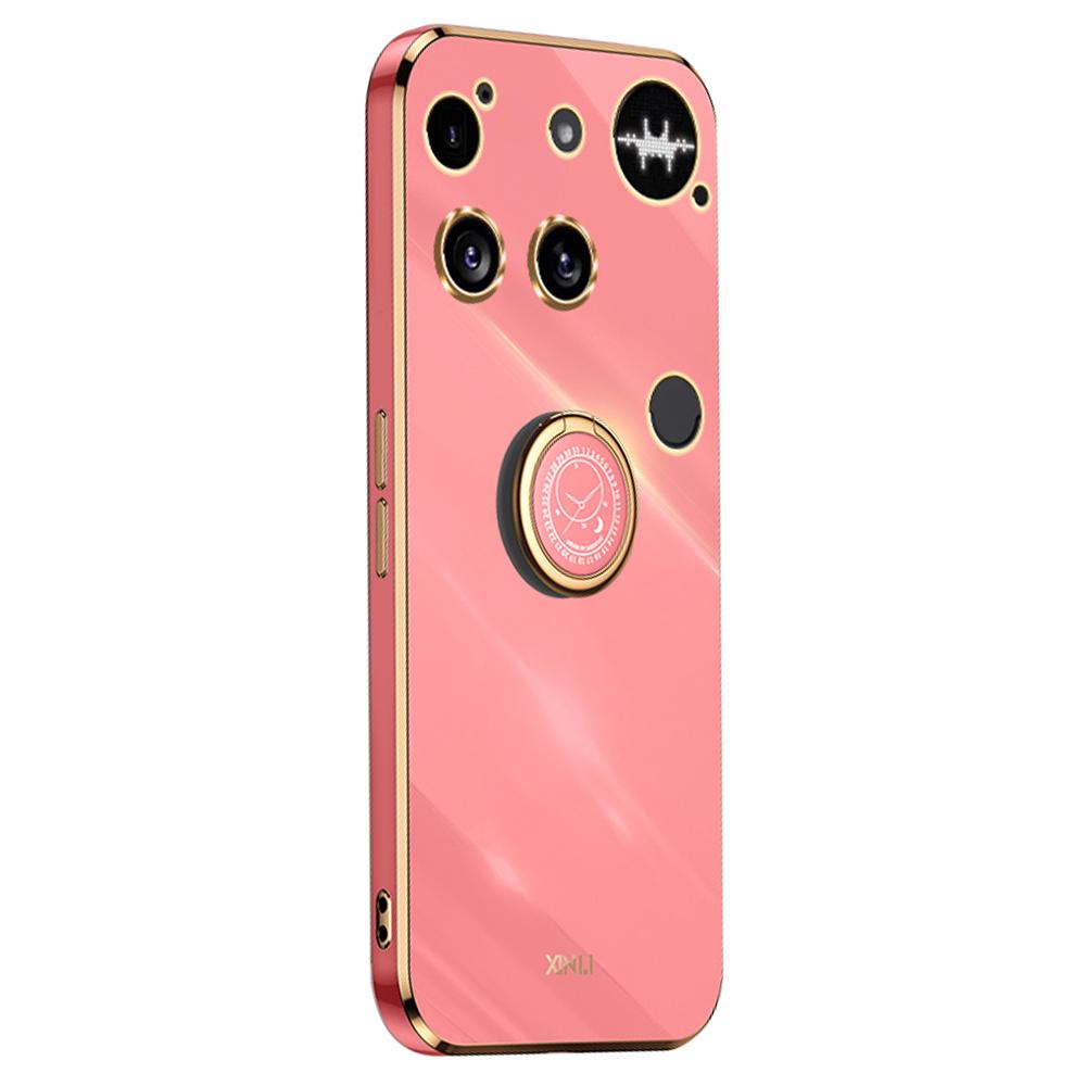 XINLI For Nothing Phone (3) 5G Case Ring Kickstand Electroplating TPU Phone Cover