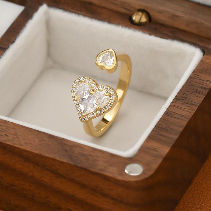 Nastavitelný dámský prsten Prsten lásky Módní Osobnost Jednoduchý Čistý Ins Styl Dívčí Letní Plážová Dovolená Šperky Prsten na prst Svatba Party Šperky