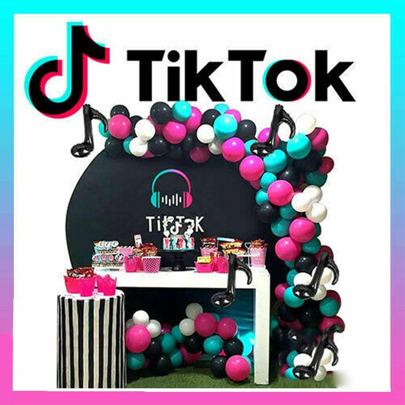 Music Tik Tok Theme Birthday Party Decorations 139pcs Balloon Arch Kit Supplies
