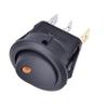 4Pcs Round Rocker Toggle Switch Waterproof DC 12V 20A SPST ON/OFF Switch 3 Pins with LED Light for Car Automotive Boat Truck