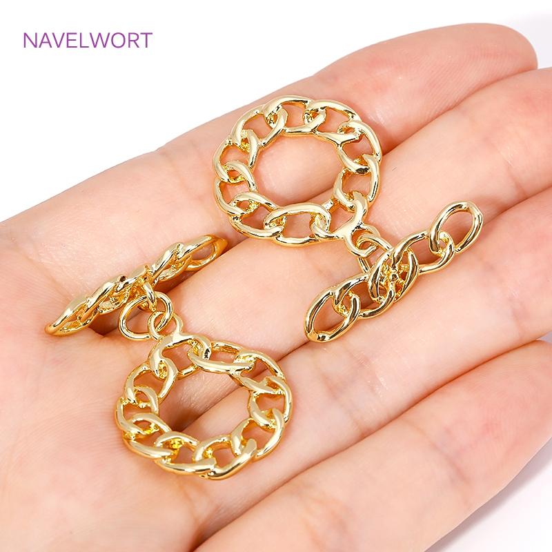 7 Types 18K Gold Plated Brass OT Clasps Bracelet/Necklace Connect Clasps For Jewelry Making Supplies DIY Crafts Accessories