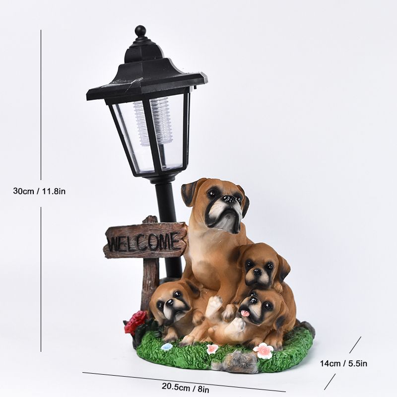 Solar Hexagonal Garden Light Animal Garden Ornament, Ranch Park Outdoor Flower Bed Decorative Light