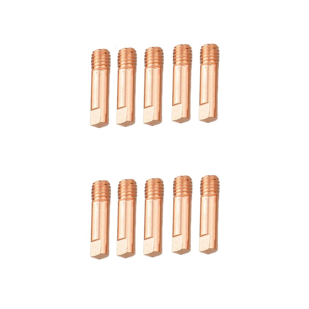 Kupfer-Schweißdüsen für MIG-Schweißen MIG-Schweißspitzen Schweißkontaktspitzen Verlängerte Lebensdauer Glattes Innenloch