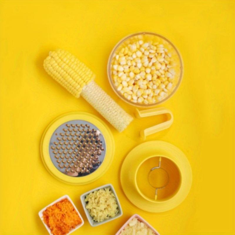 2 in 1 Multifunctional Corn and Ginger Grinder , Stainless Steel Manual Kernel Remover with Ergonomic Handle, Quickly Remove Kernels