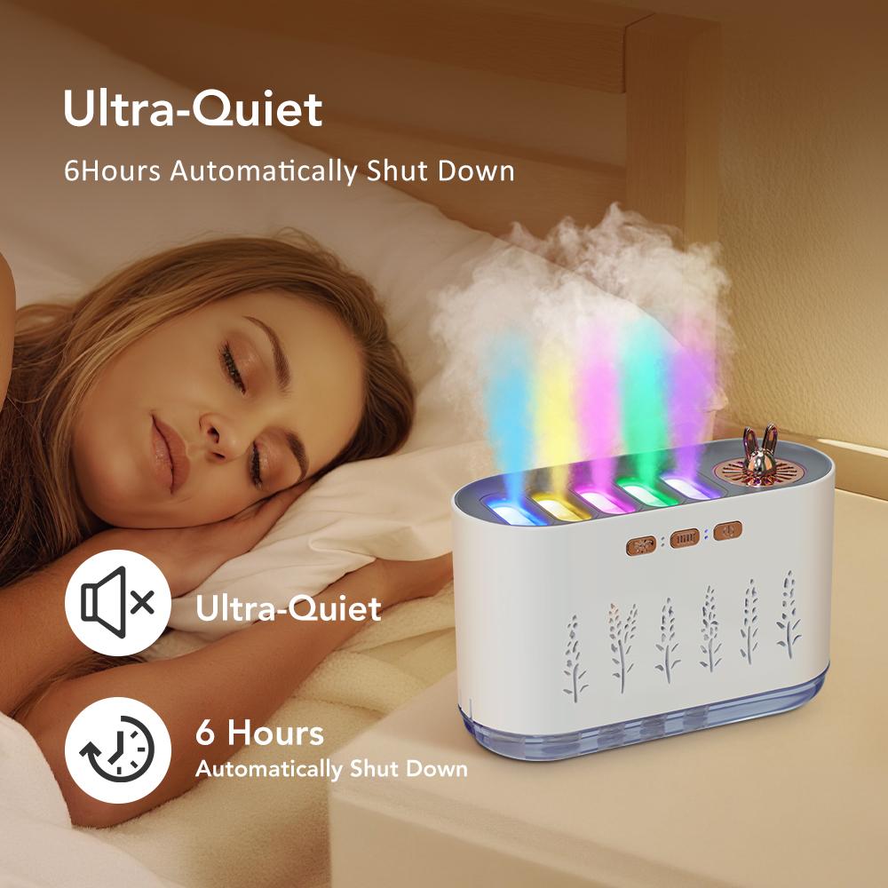 700ml Air Humidifier USB Essential Oil Diffuser 7 LED Lights Aromatherapy Mist Maker Humidifier for Car Home Bedroom with Timer